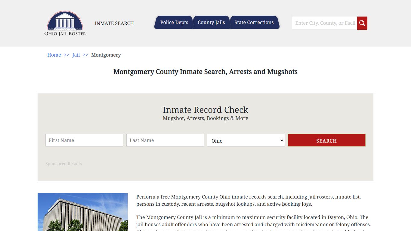 Montgomery County Inmate Search, Arrests and Mugshots - Jail Roster Search